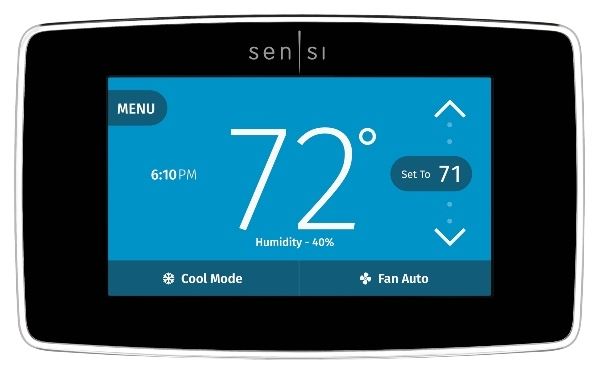 thermostat reading 72 degrees 